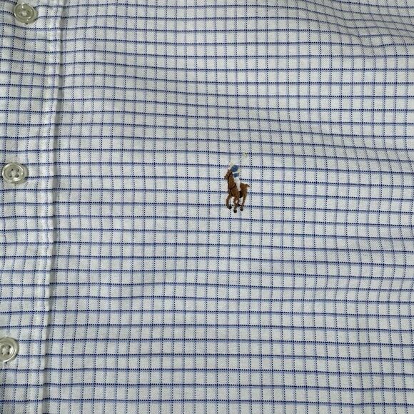 Polo Ralph Lauren Blake Button Down Men's XL Gingham Pattern Flesh Pony Vintage - Picture 7 of 12